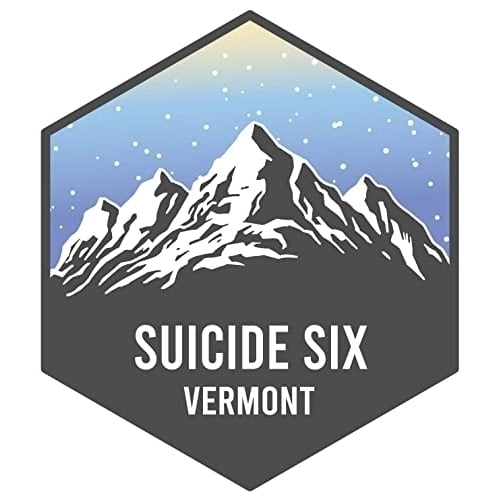 Suicide Six Vermont Ski Snowboard Adventures Souvenir 4 Inch Fridge Magnet Mountain Design Image 1