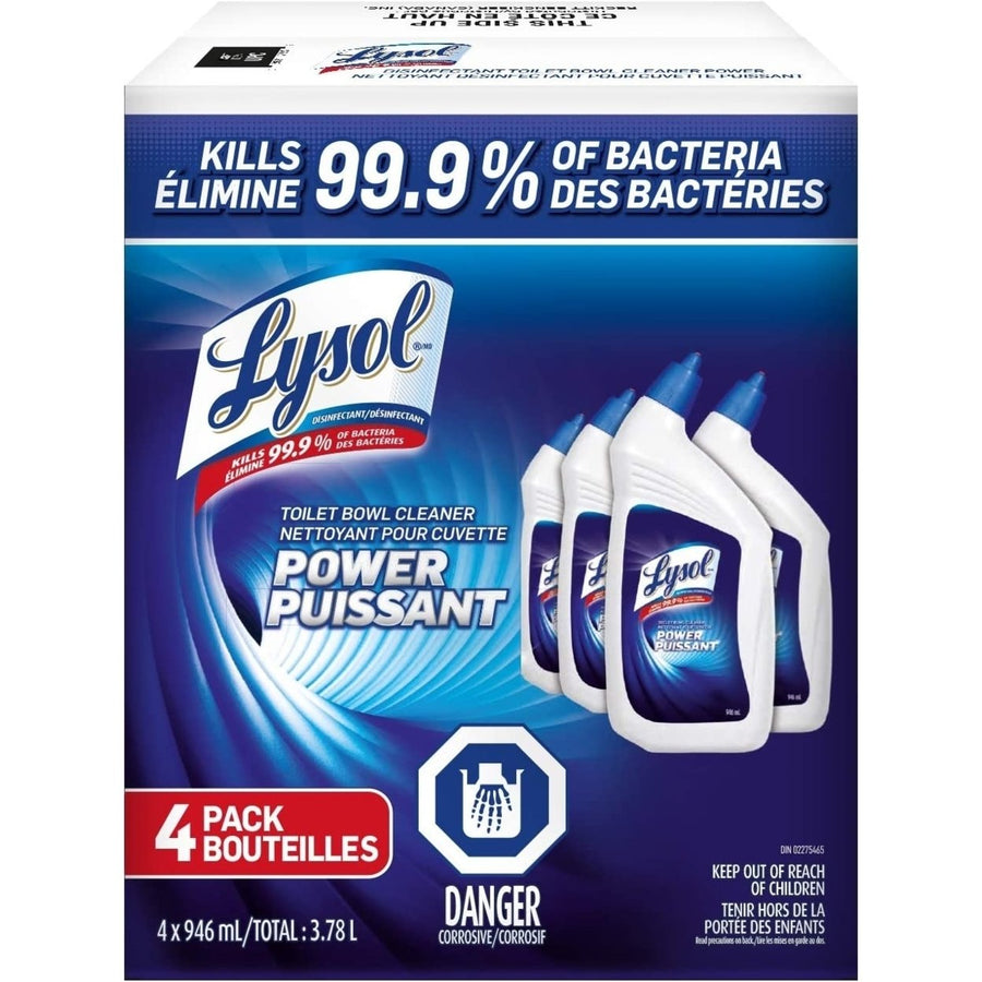 Lysol Toilet Bowl Cleaner Power Family Pack 4 x 946ml Disinfectant Fresh Scent Image 1