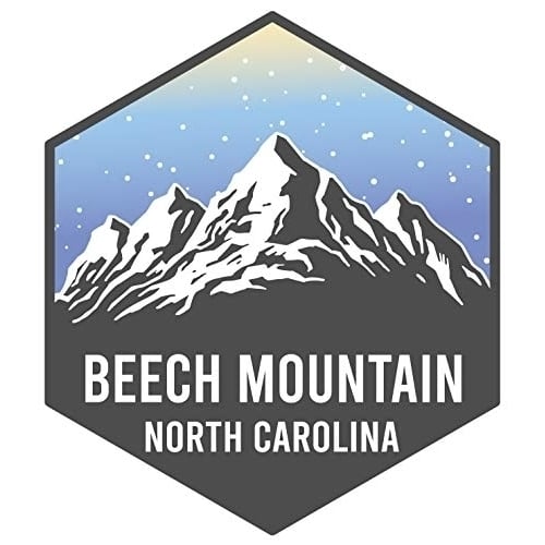 Beech Mountain North Carolina Ski Adventures Souvenir 4 Inch Vinyl Decal Sticker 4-Pack Image 1