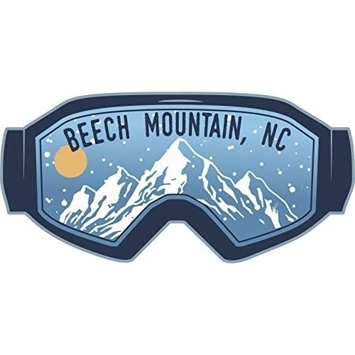 Beech Mountain North Carolina Ski Adventures Souvenir Approximately 5 x 2.5-Inch Vinyl Decal Sticker Goggle Design Image 1