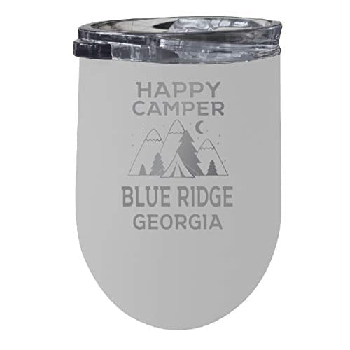 Blue Ridge Georgia Souvenir 12 oz White Laser Etched Insulated Wine Stainless Steel Tumbler Image 1