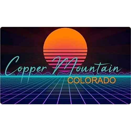 Copper Mountain Colorado 4 X 2.25-Inch Fridge Magnet Retro Neon Design Image 1