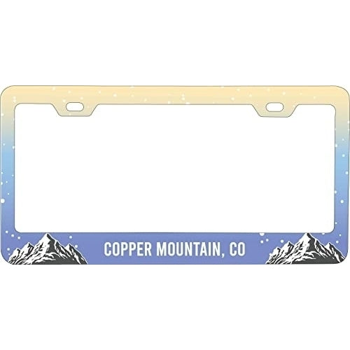 Copper Mountain Colorado Ski Snowboard Winter Adventures Metal License Plate Frame Image 1