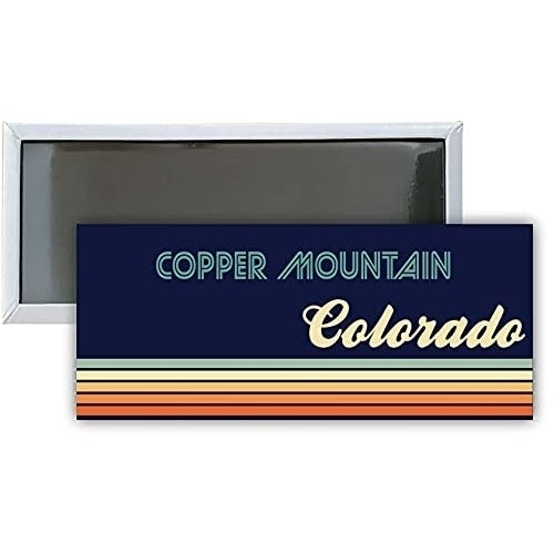 Copper Mountain Colorado Souvenir 4.75x2-Inch Rectangle Fridge Magnet Retro Design Image 1