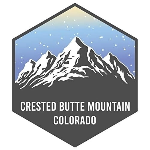 Crested Butte Mountain Colorado Ski Adventures Souvenir 4 Inch Vinyl Decal Sticker 4-Pack Image 1