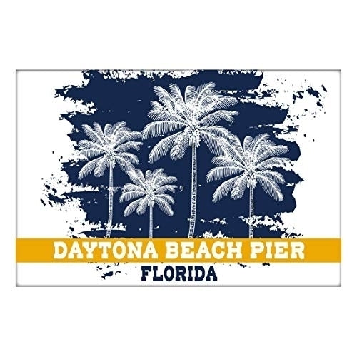 Daytona Beach Pier Florida Souvenir 2x3 Inch Fridge Magnet Palm Design Image 1