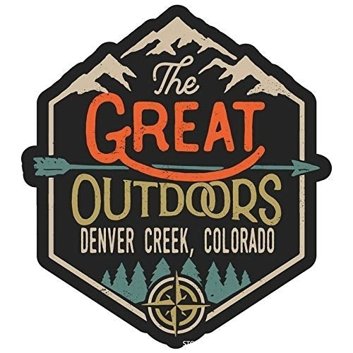 Denver Creek Colorado The Great Outdoors Design 4-Inch Vinyl Decal Sticker Image 1