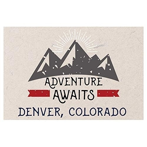 Denver Colorado Souvenir 2x3 Inch Fridge Magnet Adventure Awaits Design Image 1