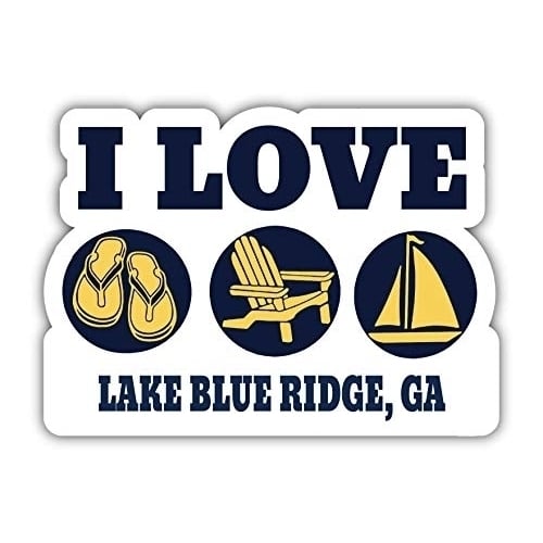 I Love Lake Blue Ridge Georgia Souvenir 4 Inch Vinyl Decal Sticker Image 1