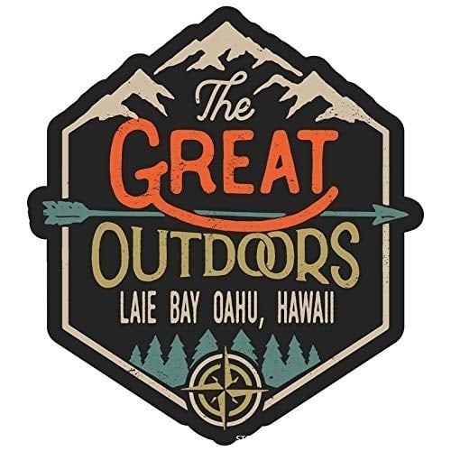 Laie Bay Oahu Hawaii The Great Outdoors Design 4-Inch Vinyl Decal Sticker Image 1