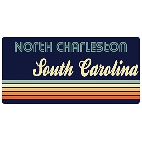North Charleston South Carolina 5 x 2.5-Inch Fridge Magnet Retro Design Image 1