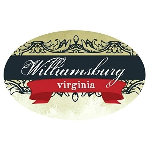 R and R Imports Williamsburg Virginia Historic Town Souvenir Peel and Stick Decal Image 1