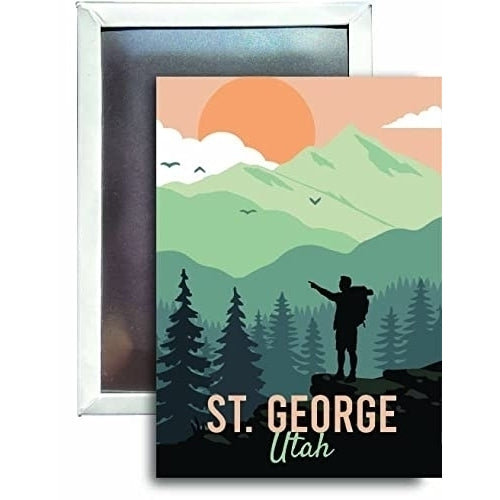 R and R Imports St. George Utah Refrigerator Magnet 2.5"X3.5" Approximately Hike Destination Image 1