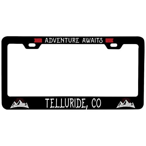 R and R Imports Telluride Colorado Vanity Metal License Plate Frame Image 1