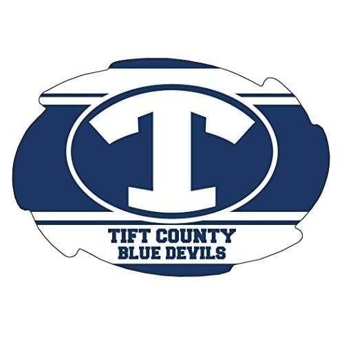 R and R Imports, Inc Tift County High School Blue Devils Georgia Sports Team 5x6 Inch Swirl Car Fridge Magnet Image 1
