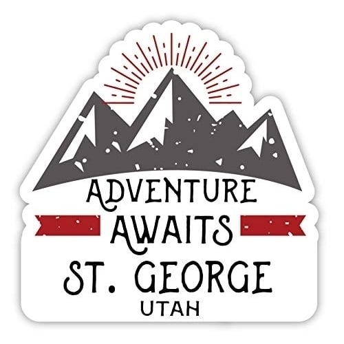 St. George Utah Souvenir 2-Inch Vinyl Decal Sticker Adventure Awaits Design Image 1