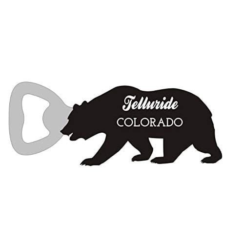 Telluride Colorado Camping Souvenir Bear Bottle Opener Image 1