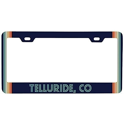 Telluride Colorado Car Metal License Plate Frame Retro Design Image 1