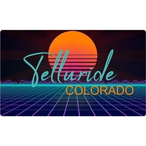 Telluride Colorado 4 X 2.25-Inch Fridge Magnet Retro Neon Design Image 1
