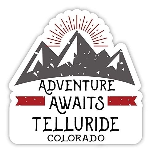 Telluride Colorado Souvenir 2-Inch Vinyl Decal Sticker Adventure Awaits Design Image 1