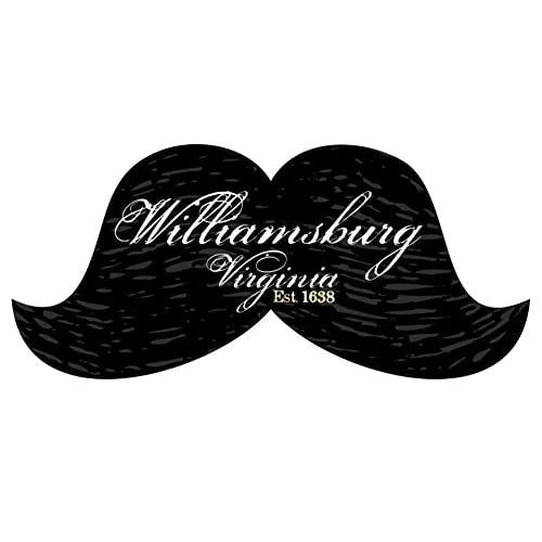 Williamsburg Virginia Historic Town Souvenir Mustache Decal Sticker Image 1