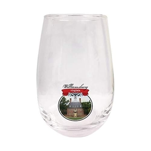 Williamsburg Virginia Historic Town Souvenir Stemless Wine Glass Image 1