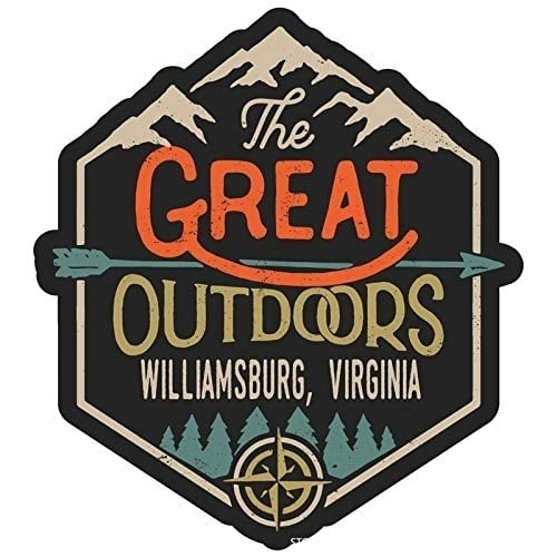 Williamsburg Virginia The Great Outdoors Design 4-Inch Vinyl Decal Sticker Image 1