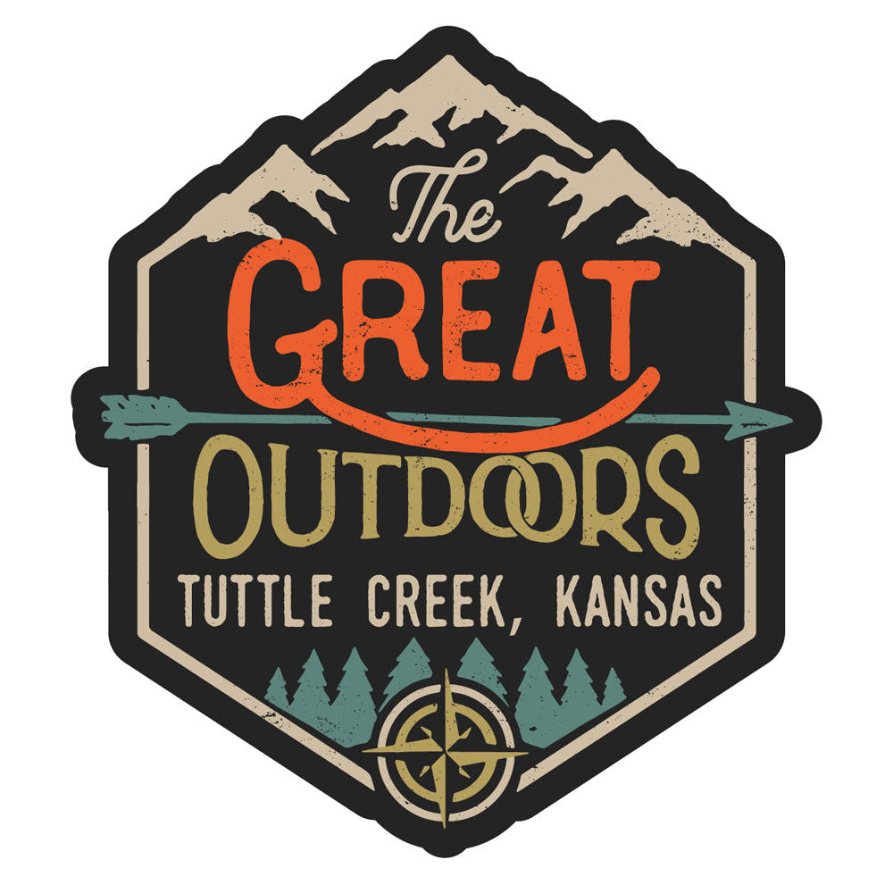 Tuttle Creek Kansas Souvenir Decorative Stickers (Choose theme and size) Image 1