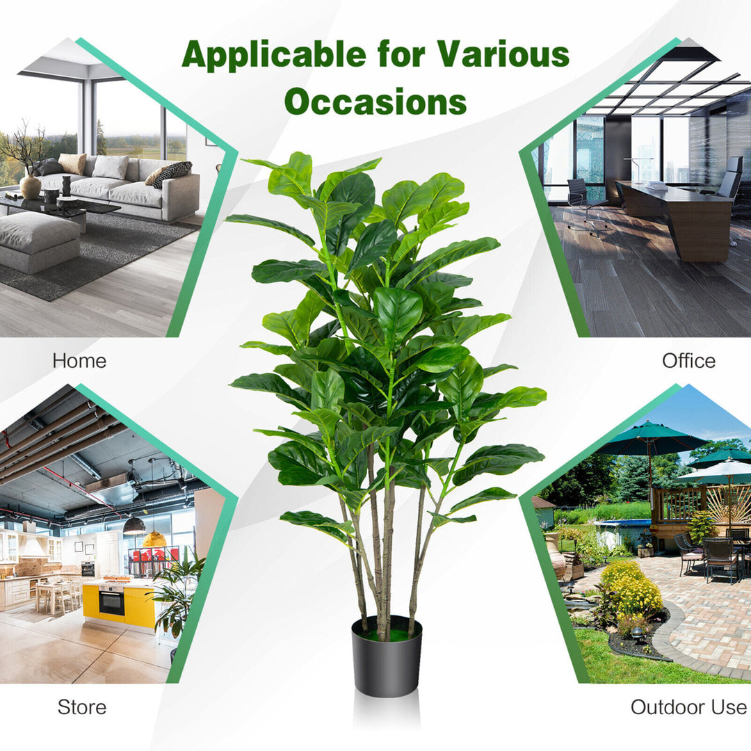 51Artificial Tree 2-Pack Artificial Fiddle Leaf Fig Tree for Indoor Outdoor Image 7