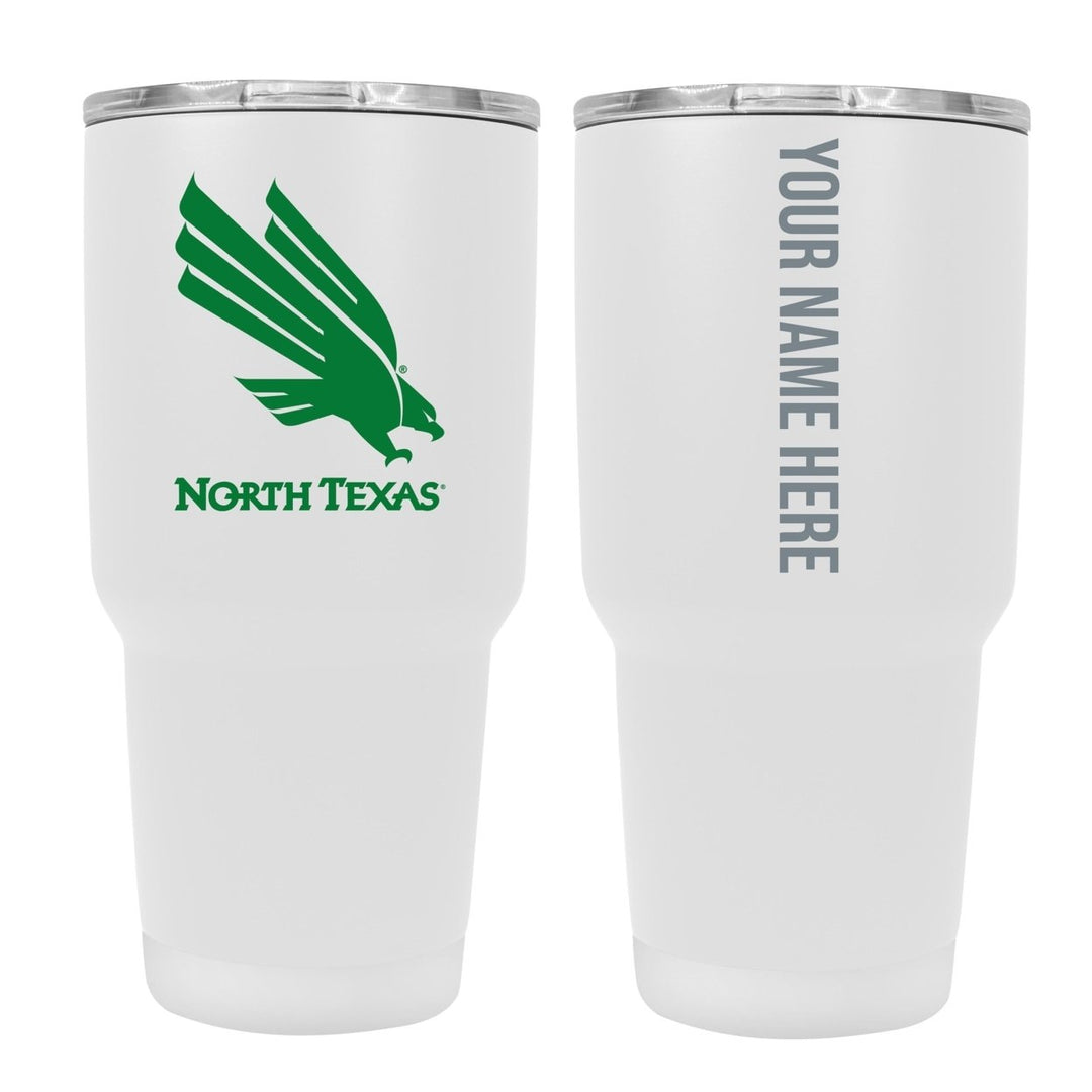 Collegiate Custom Personalized North Texas Mean Green, 24 oz Insulated Stainless Steel Tumbler with Engraved Name Image 1