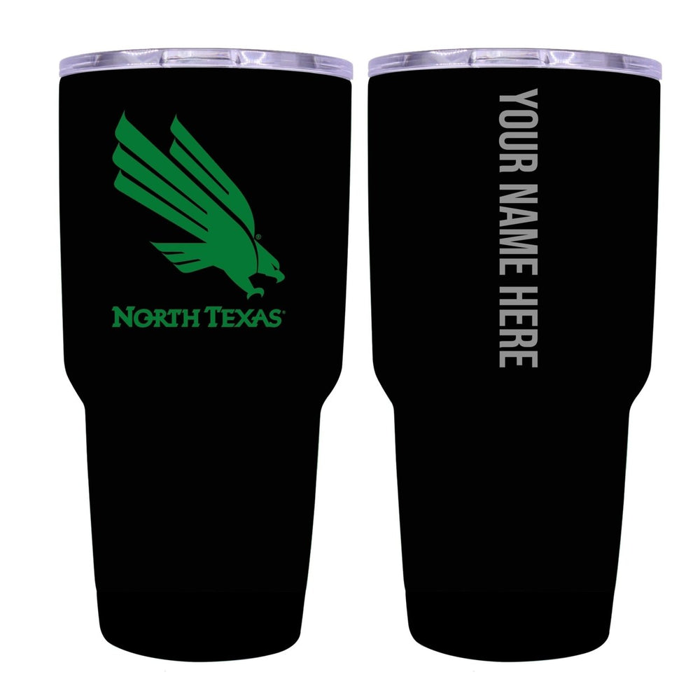 Collegiate Custom Personalized North Texas Mean Green, 24 oz Insulated Stainless Steel Tumbler with Engraved Name Image 2