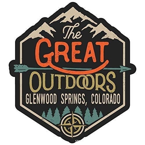 Glenwood Springs Colorado The Great Outdoors Design 4-Inch Vinyl Decal Sticker Image 1
