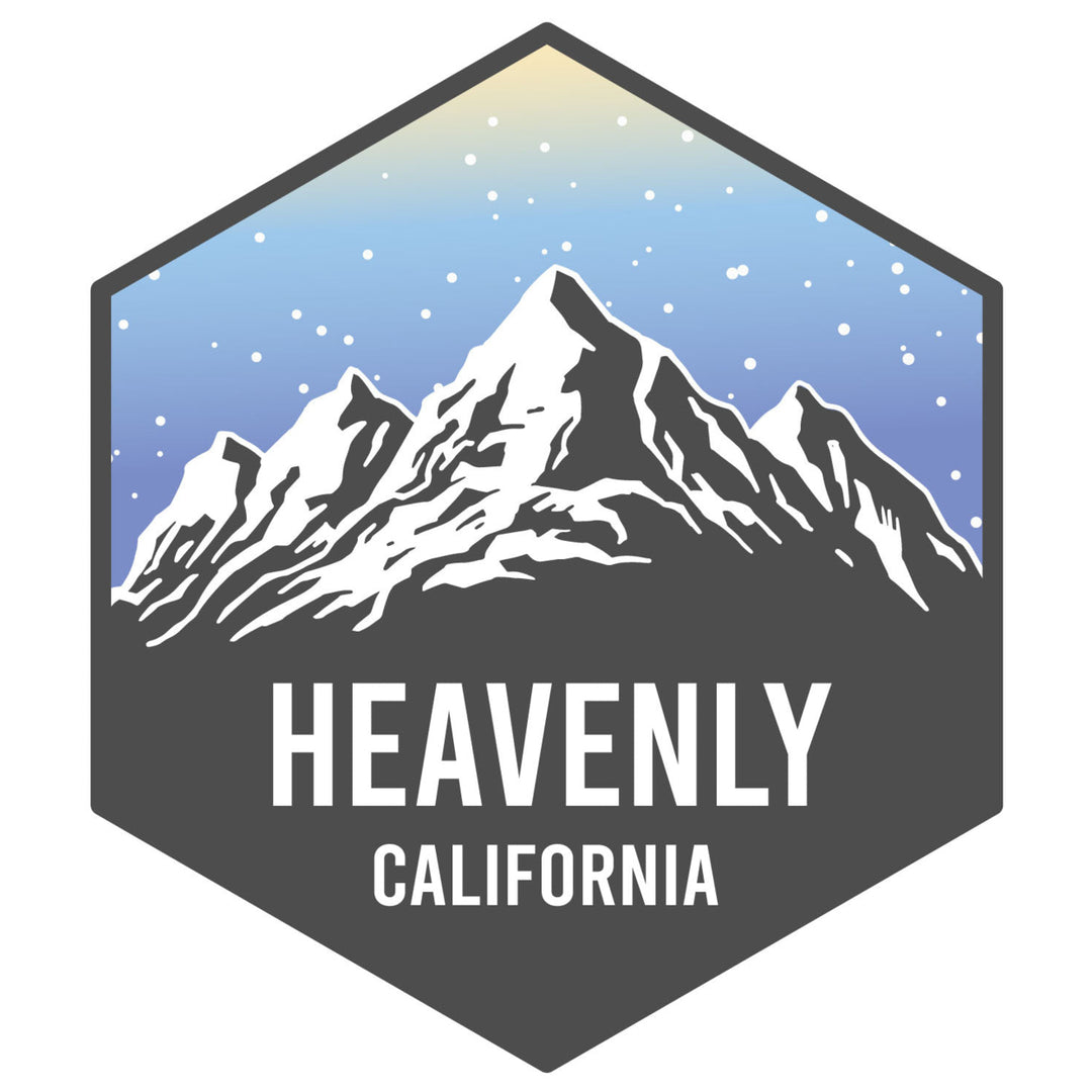Heavenly California Ski Adventures Souvenir 4 Inch Vinyl Decal Sticker Image 1