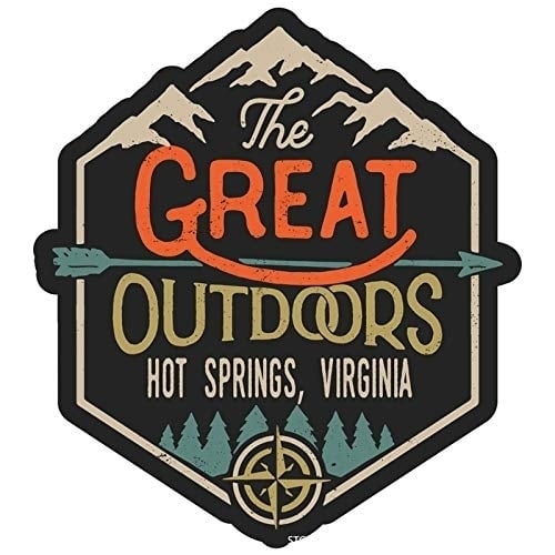 Hot Springs Arkansas The Great Outdoors Design 4-Inch Fridge Magnet Image 1