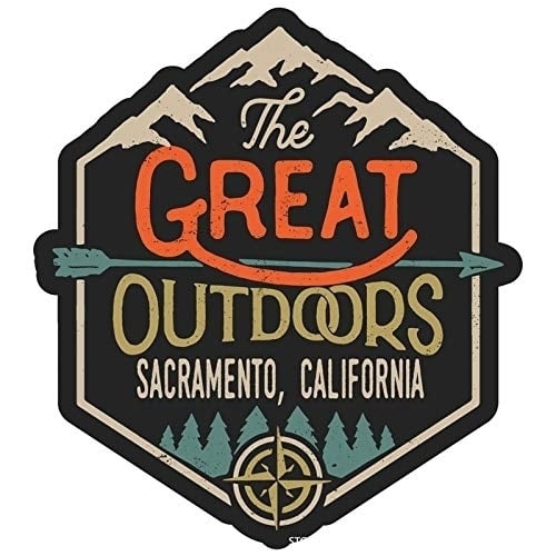 Sacramento California The Great Outdoors Design 4-Inch Fridge Magnet Image 1