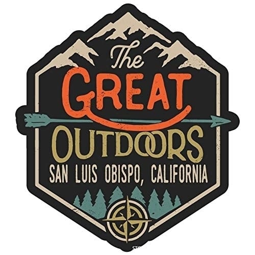 San Luis Obispo California The Great Outdoors Design 4-Inch Fridge Magnet Image 1