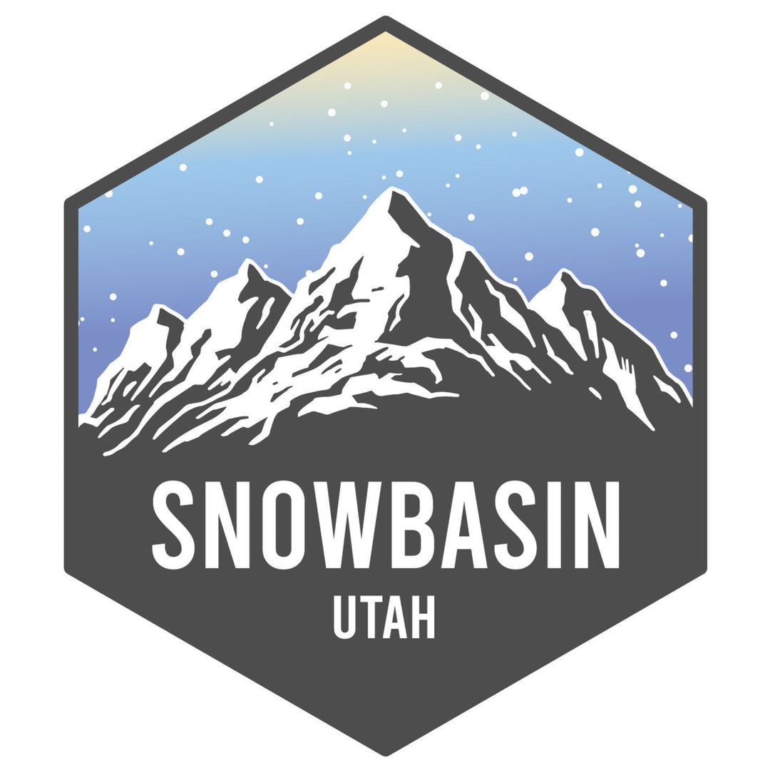 Snowbasin Utah Ski Adventures Souvenir 4 Inch Vinyl Decal Sticker Image 1