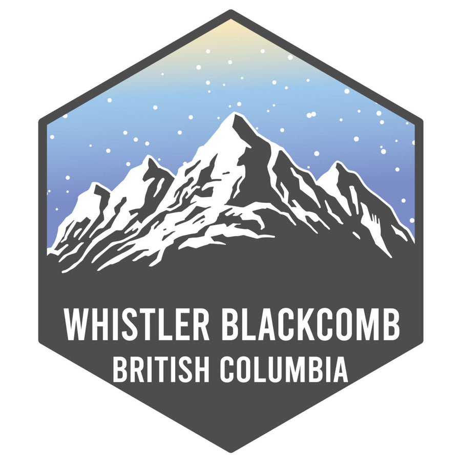 Whistler Blackcomb British Columbia Ski Adventures Souvenir 4 Inch Vinyl Decal Sticker Image 1