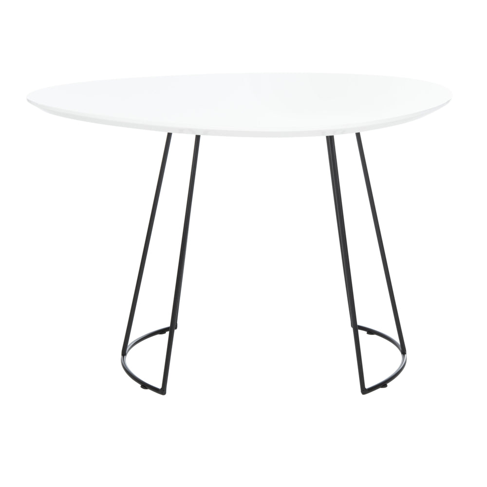 SAFAVIEH Brooks Side Table White / Black Image 2