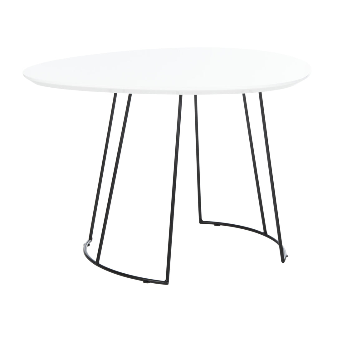 SAFAVIEH Brooks Side Table White / Black Image 3