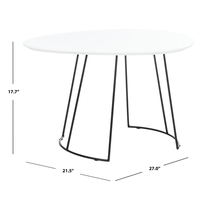 SAFAVIEH Brooks Side Table White / Black Image 5