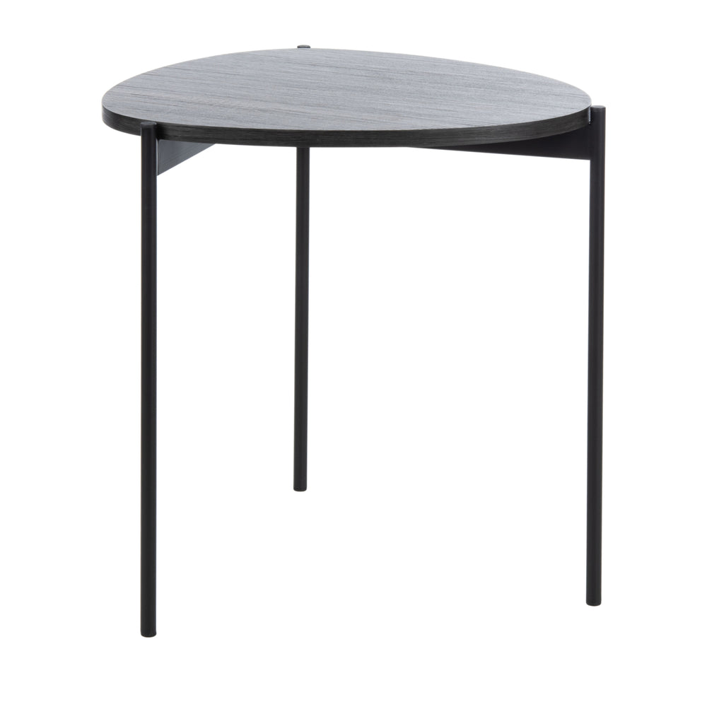 SAFAVIEH Sven Side Table Dark Grey Oak / Black Image 2