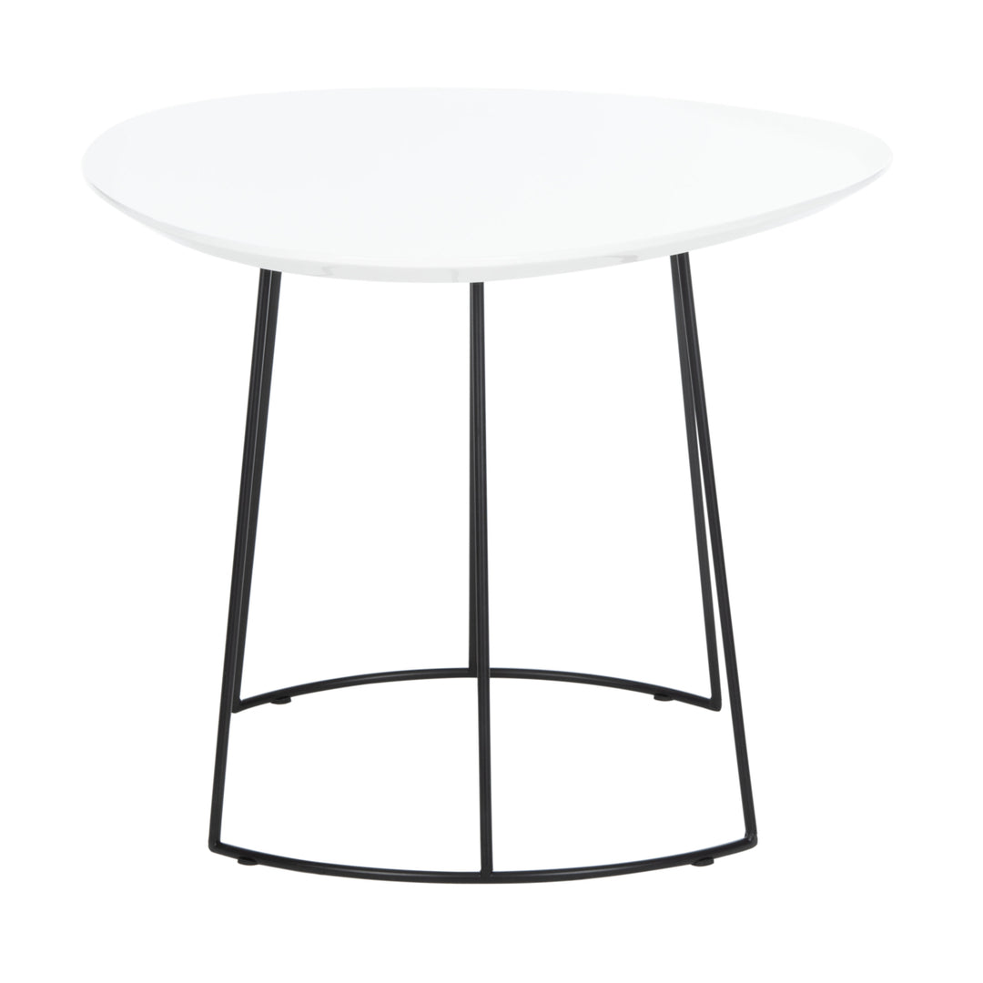 SAFAVIEH Brooks Side Table White / Black Image 8