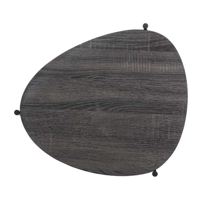 SAFAVIEH Sven Side Table Dark Grey Oak / Black Image 4