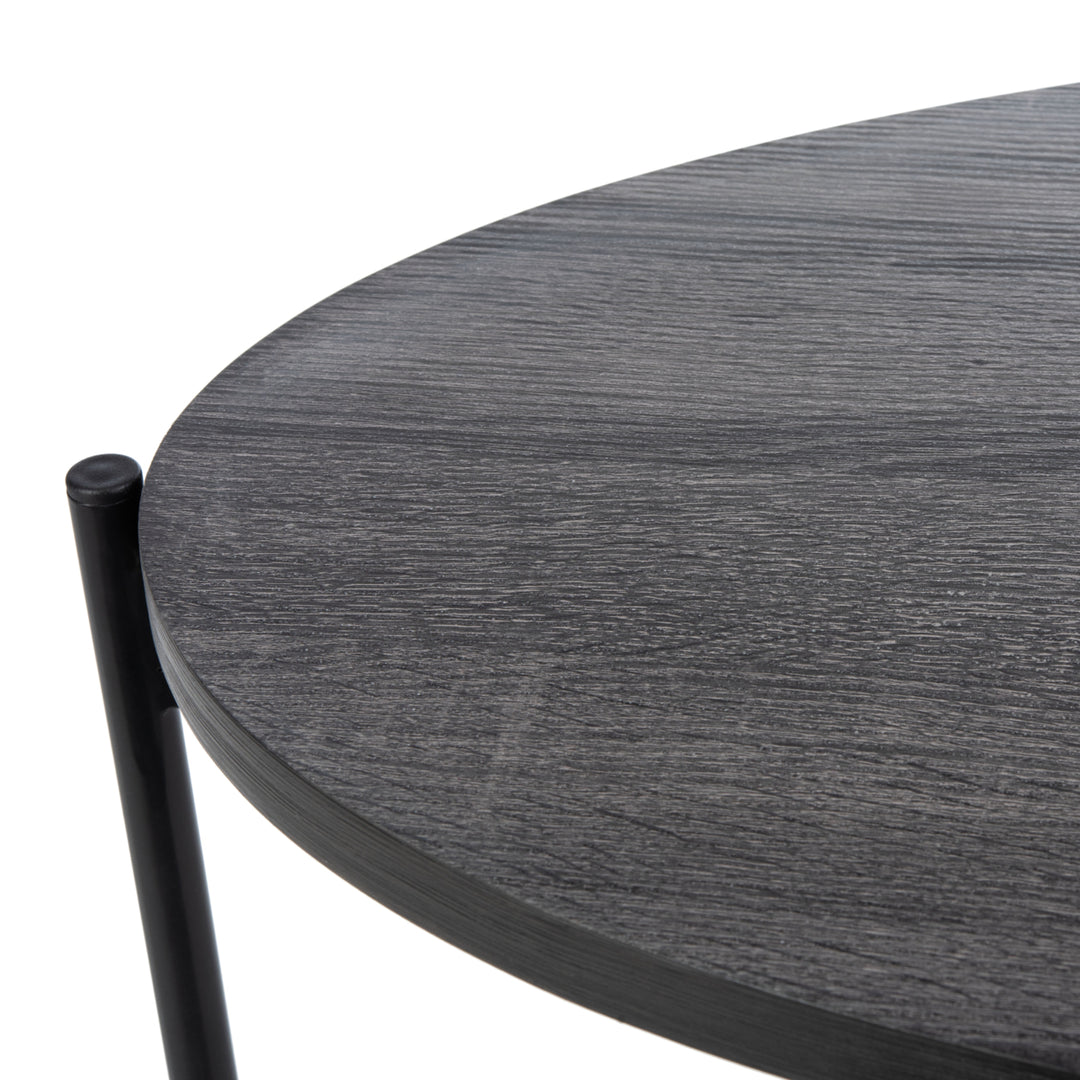 SAFAVIEH Sven Side Table Dark Grey Oak / Black Image 6