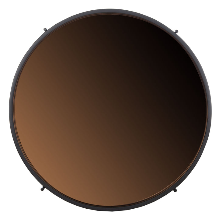 SAFAVIEH Ruby Medium Round Tray Top Accent Table Rose Gold / Black Image 4