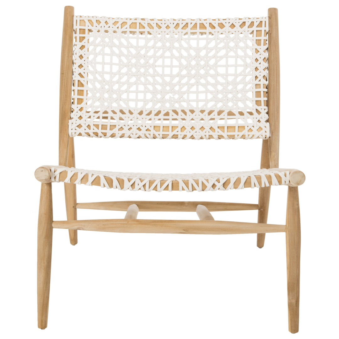 SAFAVIEH Bandelier Accent Chair White / Natural Image 2