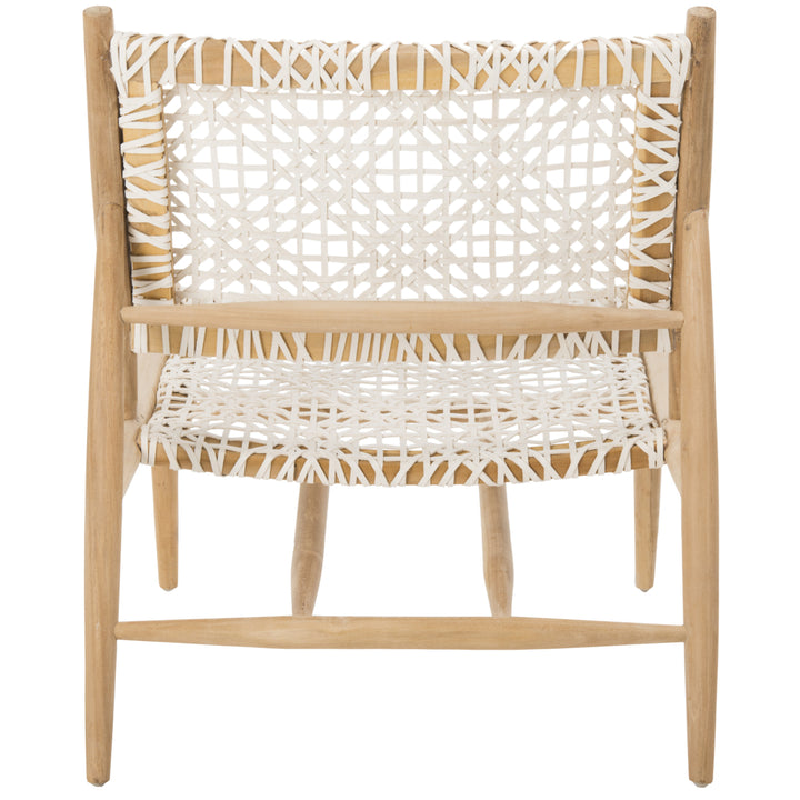 SAFAVIEH Bandelier Accent Chair White / Natural Image 6