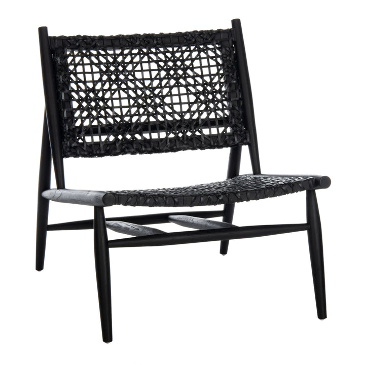 SAFAVIEH Bandelier Accent Chair Black / Black Image 3