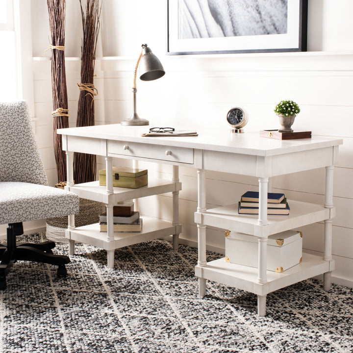 SAFAVIEH Dixon Desk White Washed Image 1